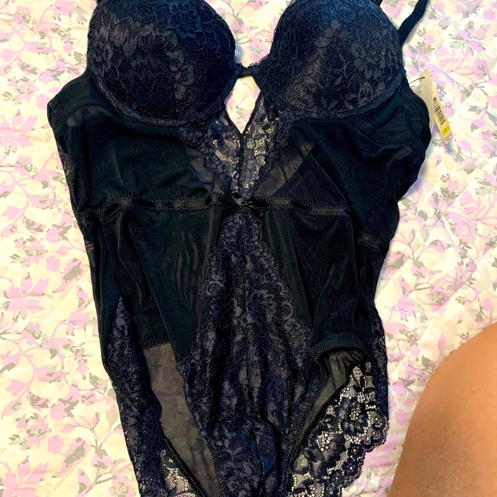 Once piece Black Lacy lingerie.